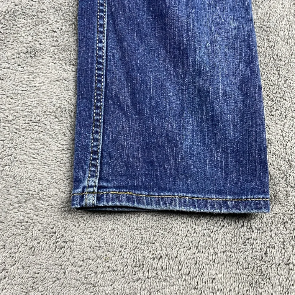 Levis 513 Slim Straight‎ Jeans Mens 36x30 Blue Medium Wash Mid Rise Denim